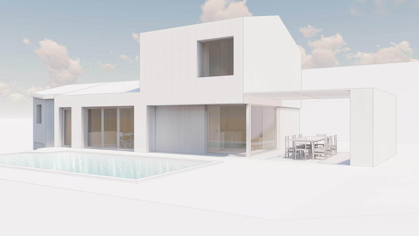 Perspective façade sud-ouest